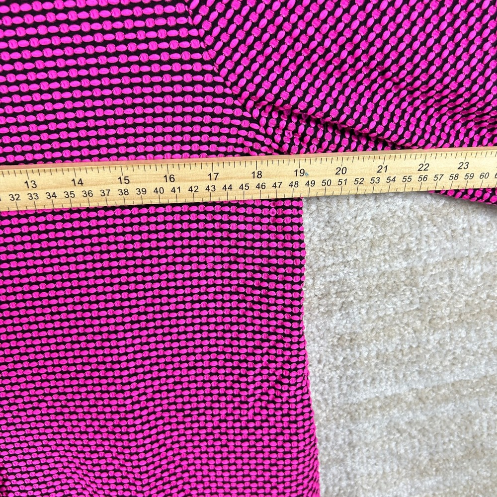 Peck & Peck Womens Indie Sleaze Textured Bubble Knit Button Up Top Pink Black M - Picture 8 of 11